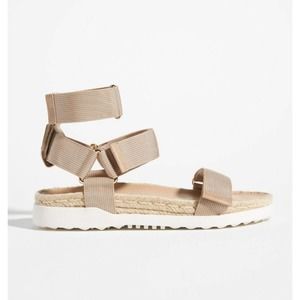 Anthropologie Beige Strap Sandals